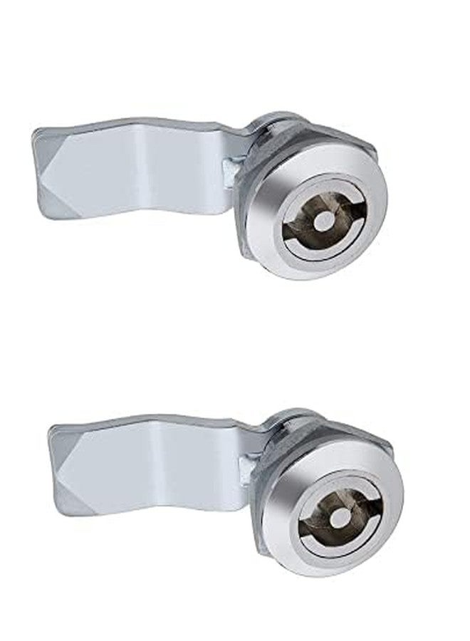 بهارات قفل لوحة من نوع بهارات PIN، قطر الفتحة 22 مم، عبوة من 4 أقفال | لمسة نهائية مصقولة | فضي - Image 2